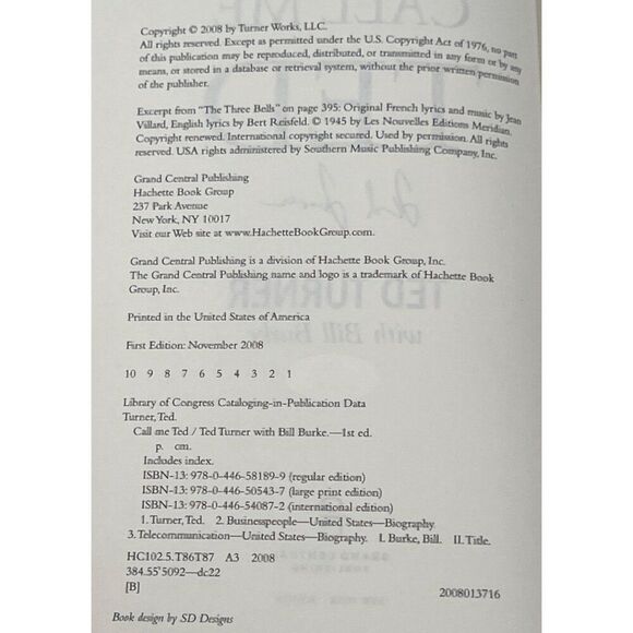 Ted Turner Signed Book Call Me Ted 1st Edition HC DJ With JSA Authentication - Picture 5 of 7